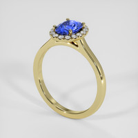 1.14 Ct. Blue Sapphire Ring, 10K Yellow Gold 2