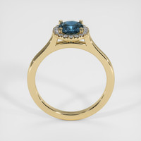 1.03 Ct. Greenish Blue Sapphire Ring, 10K Yellow Gold 3