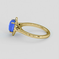 4.30 Ct. Blue Sapphire Ring, 10K Yellow Gold 4