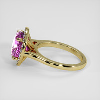 5.03 Ct. Purplish Pink Sapphire Ring, 10K Yellow Gold 4