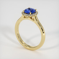 1.13 Ct. Blue Sapphire Ring, 14K Yellow Gold 2