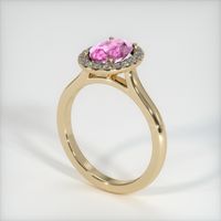 1.19 Ct. Pink Sapphire Ring, 14K Yellow Gold 2
