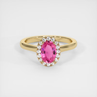 1.48 Ct. Pink Sapphire Ring, 14K Yellow Gold 1