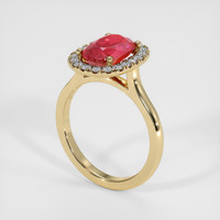 2.60 Ct. Ruby Ring, 14K Yellow Gold 2