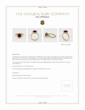 Ruby Ring 3.02 Ct., 14K Yellow Gold Appraisal