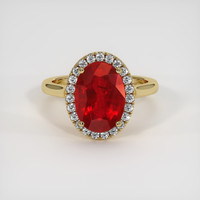 4.01 Ct. Ruby Ring, 14K Yellow Gold 1