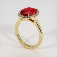 4.01 Ct. Ruby Ring, 14K Yellow Gold 2