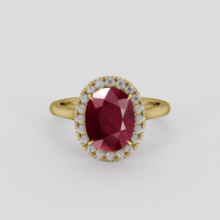 4.02 Ct. Ruby Ring, 14K Yellow Gold 1