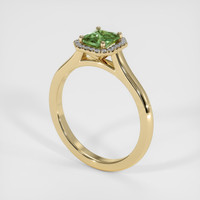 0.85 Ct. Green Sapphire Ring, 14K Yellow Gold 2