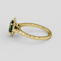 2.66 Ct. Green Sapphire Ring, 14K Yellow Gold 4
