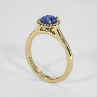 1.21 Ct. Blue Sapphire Ring, 14K Yellow Gold 2