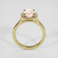 2.21 Ct. Peach Sapphire Ring, 14K Yellow Gold 3