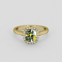 1.54 Ct. Yellowish Green Sapphire Ring, 14K Yellow Gold 1
