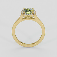 1.54 Ct. Yellowish Green Sapphire Ring, 14K Yellow Gold 3