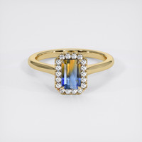 0.82 Ct. Bi Color Sapphire Ring, 14K Yellow Gold 1