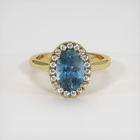2.32 Ct. Sapphire Ring, 14K Yellow Gold 1