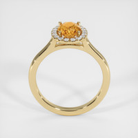 1.09 Ct. Orangish Brown Sapphire Ring, 14K Yellow Gold 3
