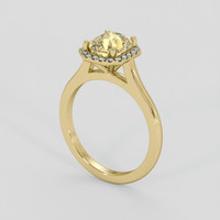 2.14 Ct. Yellow Sapphire Ring, 14K Yellow Gold 2