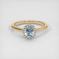 0.62 Ct. Sapphire Ring, 14K Yellow Gold 1