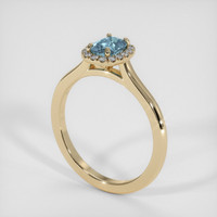 0.62 Ct. Sapphire Ring, 14K Yellow Gold 2