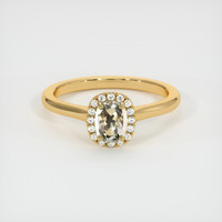 0.60 Ct. Sapphire Ring, 14K Yellow Gold 1