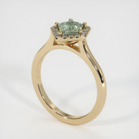 0.81 Ct. Sapphire Ring, 14K Yellow Gold 2