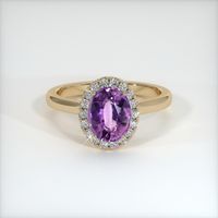 1.46 Ct. Purple Sapphire Ring, 14K Yellow Gold 1