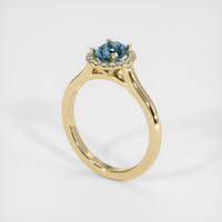 0.86 Ct. Sapphire Ring, 14K Yellow Gold 2