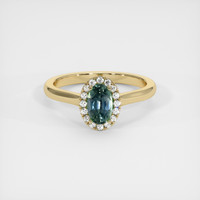 0.67 Ct. Sapphire Ring, 14K Yellow Gold 1