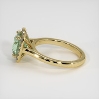 2.89 Ct. Bluish Green Sapphire Ring, 14K Yellow Gold 4
