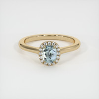 0.63 Ct. Sapphire Ring, 14K Yellow Gold 1