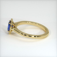 0.63 Ct. Blue Sapphire Ring, 18K Yellow Gold 4