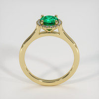 0.89 Ct. Emerald Ring, 18K Yellow Gold 3