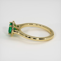 0.89 Ct. Emerald Ring, 18K Yellow Gold 4