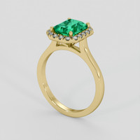 1.86 Ct. Emerald Ring, 18K Yellow Gold 2