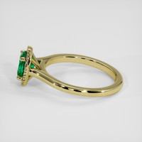 0.65 Ct. Emerald Ring, 18K Yellow Gold 4