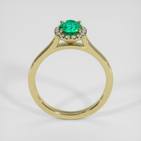 0.66 Ct. Emerald Ring, 18K Yellow Gold 3