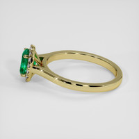 0.66 Ct. Emerald Ring, 18K Yellow Gold 4