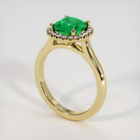 1.52 Ct. Emerald Ring, 18K Yellow Gold 2