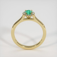 0.29 Ct. Emerald Ring, 18K Yellow Gold 3