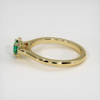 0.29 Ct. Emerald Ring, 18K Yellow Gold 4