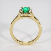0.54 Ct. Emerald Ring, 18K Yellow Gold 3