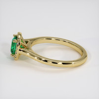 0.54 Ct. Emerald Ring, 18K Yellow Gold 4