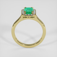 0.96 Ct. Emerald Ring, 18K Yellow Gold 3