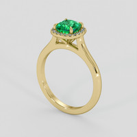 1.46 Ct. Emerald Ring, 18K Yellow Gold 2
