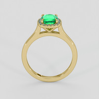 1.46 Ct. Emerald Ring, 18K Yellow Gold 3