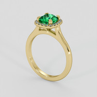 1.63 Ct. Emerald Ring, 18K Yellow Gold 2