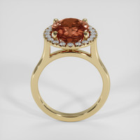 5.37 Ct. Orange Hessonite Garnet Ring, 18K Yellow Gold 3