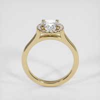 0.99 Ct. White Zircon Ring, 18K Yellow Gold 3