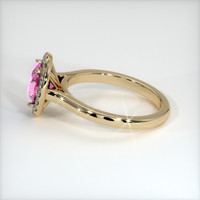 1.19 Ct. Pink Sapphire Ring, 18K Yellow Gold 4